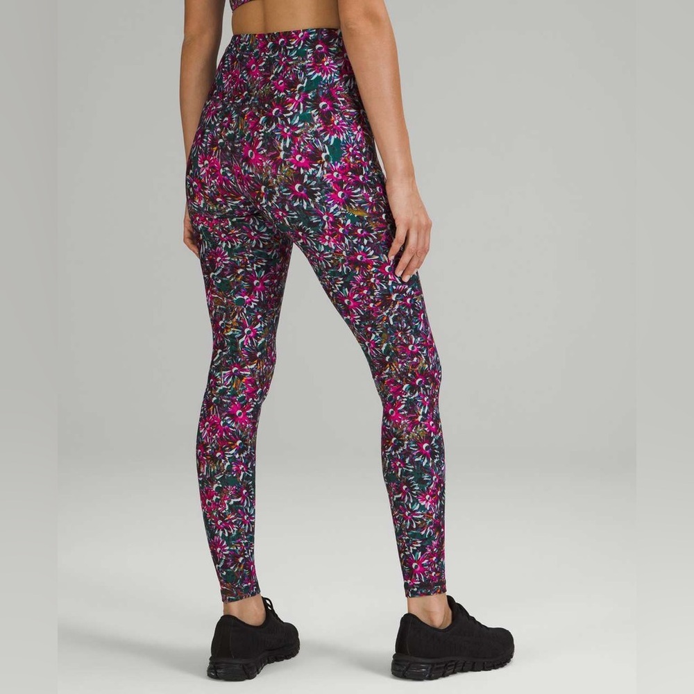 Lululemon Base Pace High-Rise Fleece Tight - Floral Electric Multi